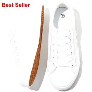 PU Leather Sneakers Casual Walking Shoes